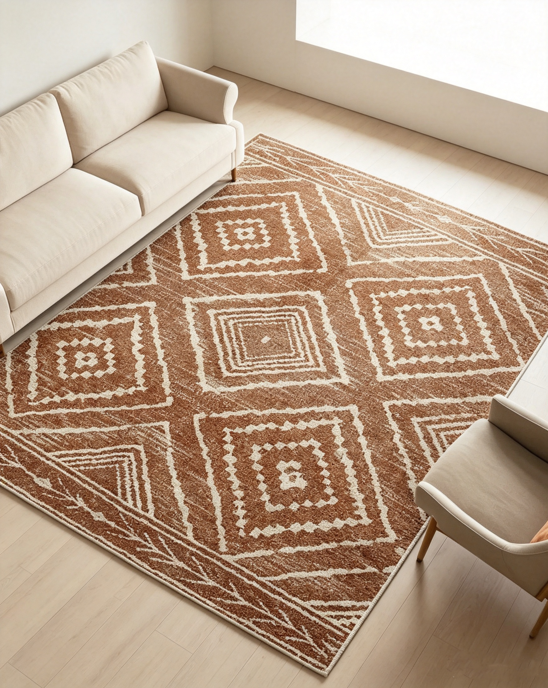 Vintage Tribal & Western Style Washable Area Rug