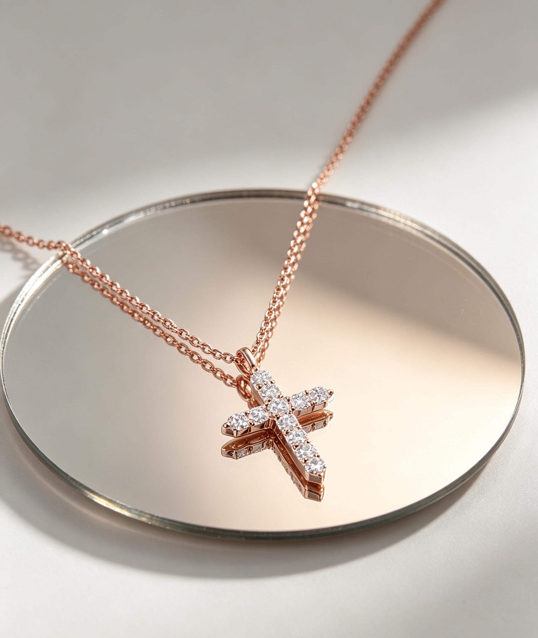 Timeless Faith · Women's Premium Cubic Zirconia Cross Necklace