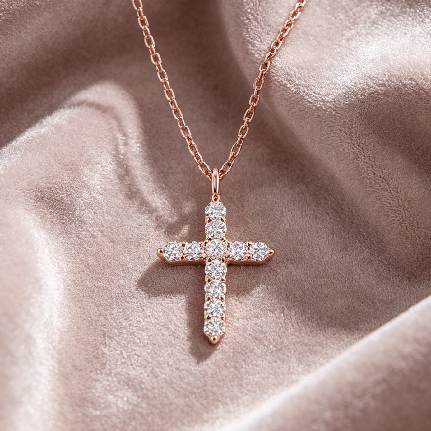 Timeless Faith · Women's Premium Cubic Zirconia Cross Necklace
