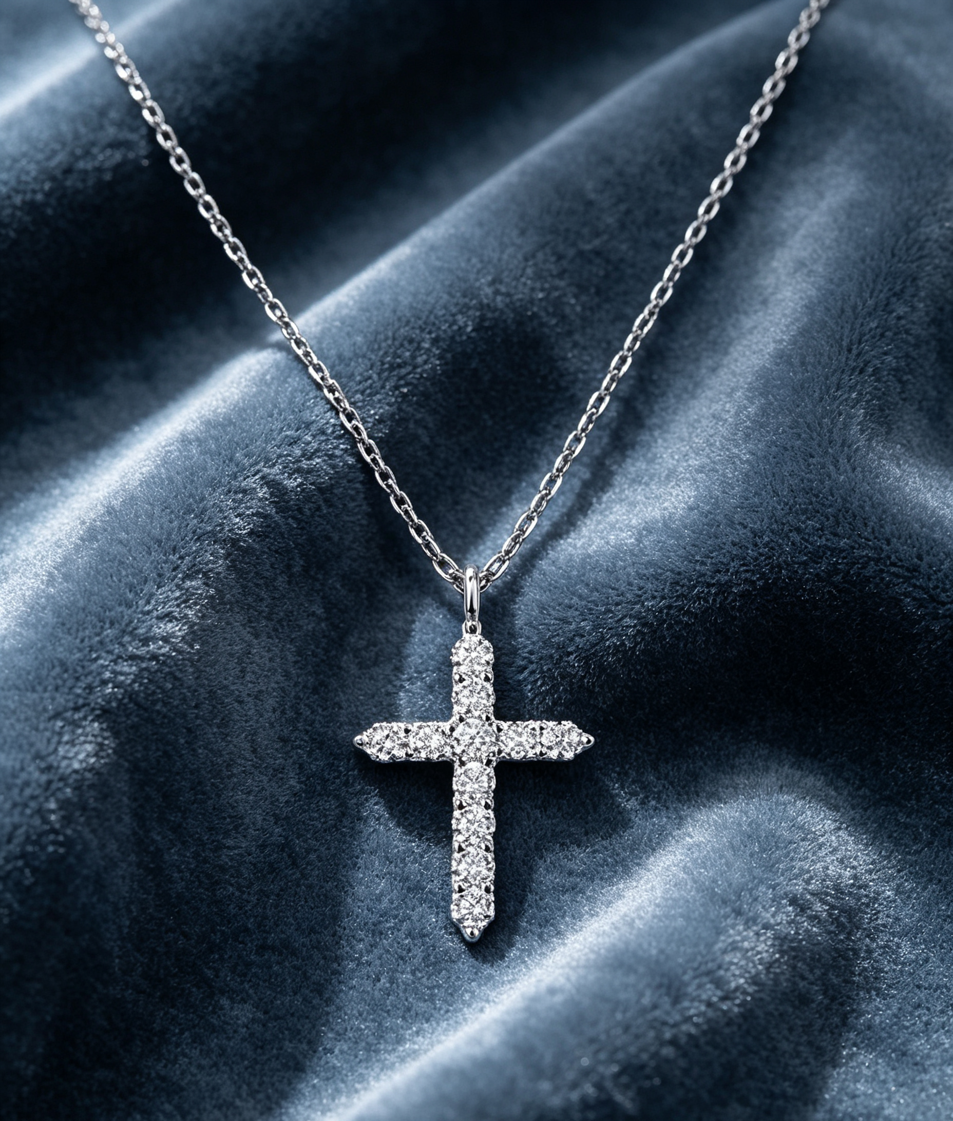 Timeless Faith · Women's Premium Cubic Zirconia Cross Necklace