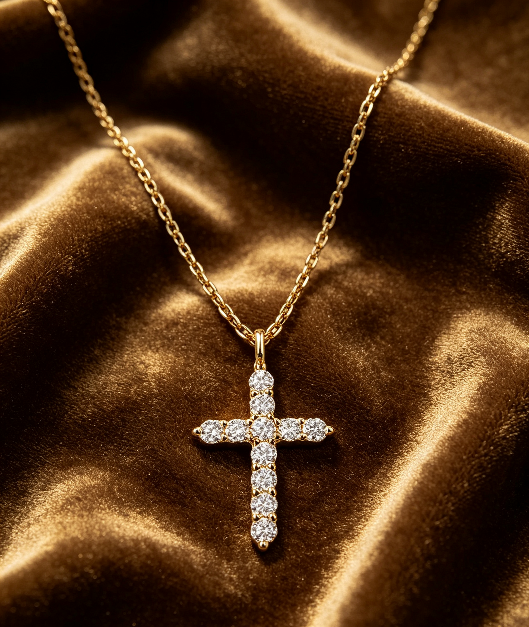Timeless Faith · Women's Premium Cubic Zirconia Cross Necklace