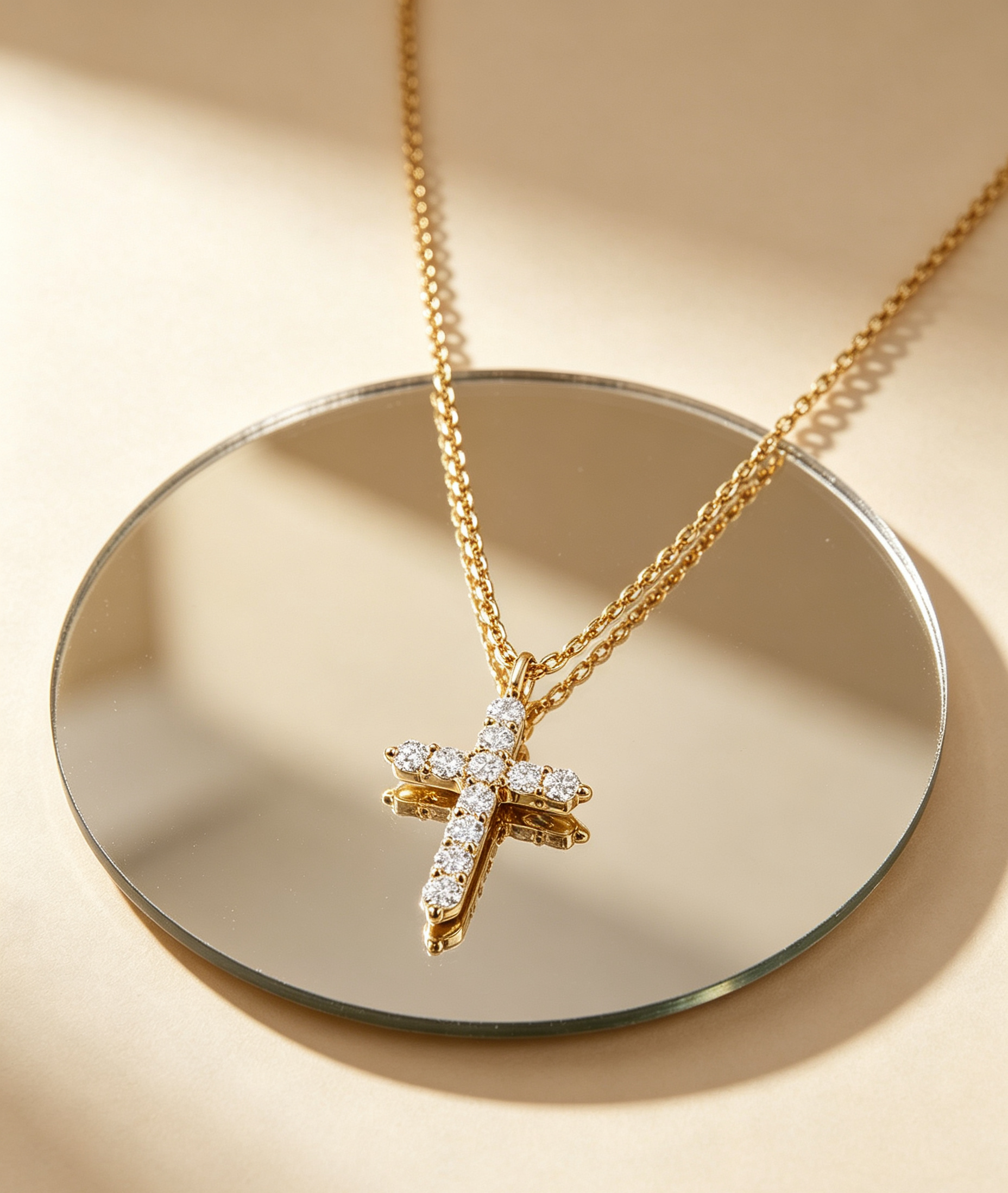 Timeless Faith · Women's Premium Cubic Zirconia Cross Necklace